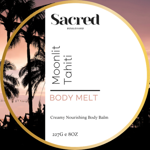 Moonlit Tahiti Body Melt | Rich Smooth Long Lasting Nourishment With An Indulgent Aroma, All Skin Types, Dry Skin, Tighten, Glossy Skin, Body Balm, Body Salve