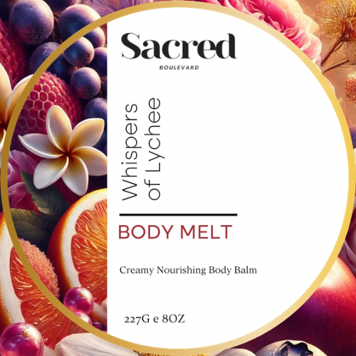 Whispers of Lychee Body Melt | Rich Smooth Long Lasting Nourishment With An Indulgent Aroma, All Skin Types, Dry Skin, Tighten, Glossy Skin, Body Balm, Body Salve