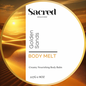 Golden Sands Body Melt | Rich Smooth Long Lasting Nourishment With An Indulgent Aroma, All Skin Types, Dry Skin, Tighten, Glossy Skin, Body Balm, Body Salve