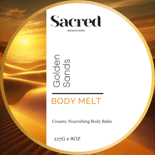 Golden Sands Body Melt | Rich Smooth Long Lasting Nourishment With An Indulgent Aroma, All Skin Types, Dry Skin, Tighten, Glossy Skin, Body Balm, Body Salve