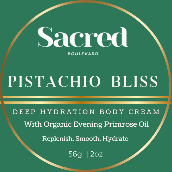 Pistachio Bliss | Sacred Boulevard Deep Hydration Rich Thick Body Cream - Replenish, Smooth, Rich Nourishment, All Skin Types, Dry Skin, Body Care, Body Lotion - Moisture
