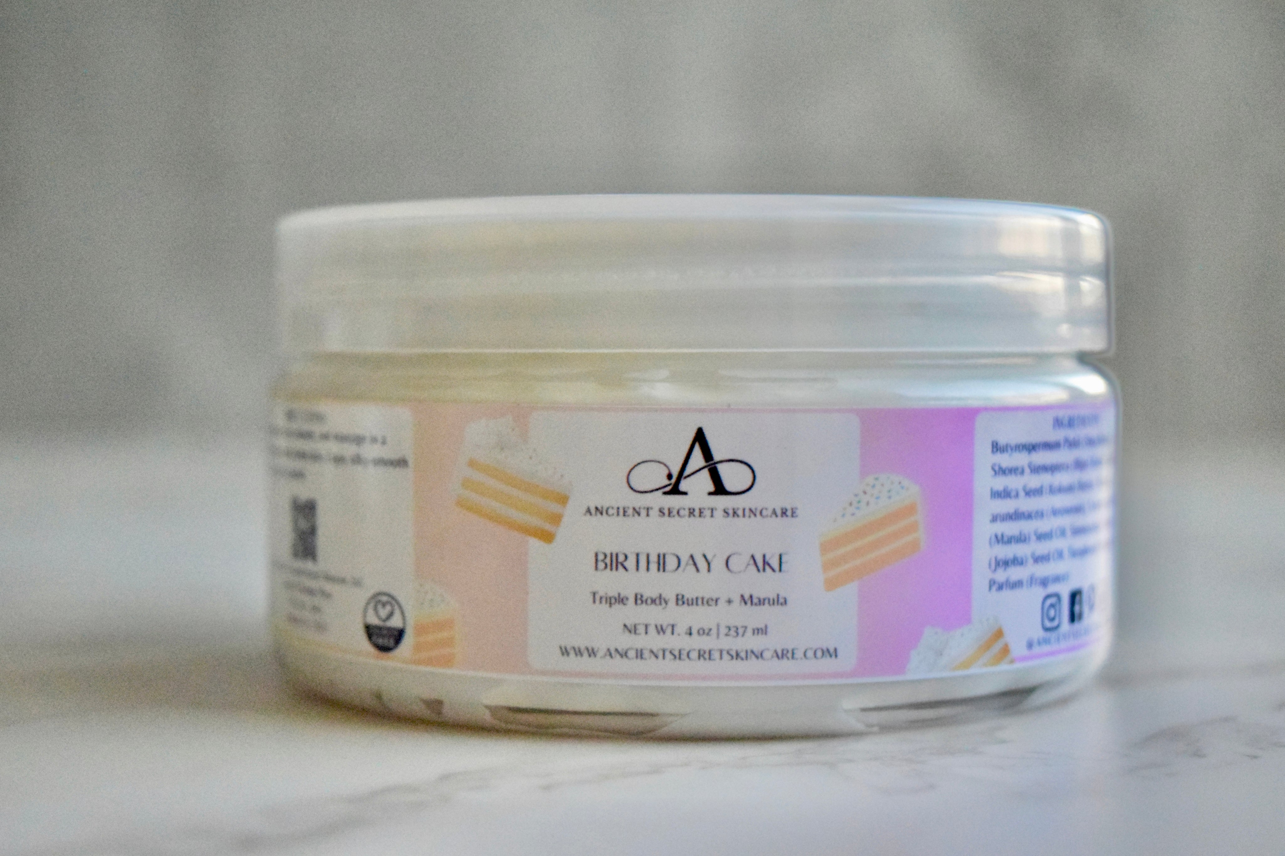Birthday Cake Triple Body Butter + Marula | Body Butter, Long Lasting Nourishment, Dry Skin
