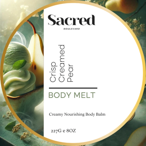 Crisp Creamed Pear Body Melt | Rich Smooth Long Lasting Nourishment With An Indulgent Aroma, All Skin Types, Dry Skin, Tighten, Glossy Skin, Body Balm, Body Salve