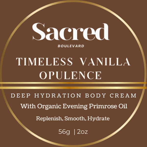 Timeless Vanilla Opulence | Sacred Boulevard Deep Hydration Rich Thick Body Cream - Replenish, Smooth, Rich Nourishment, All Skin Types, Dry Skin, Body Care, Body Lotion - Moisture