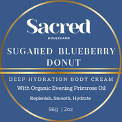 Sugared Blueberry Donut | Sacred Boulevard Deep Hydration Rich Thick Body Cream - Replenish, Smooth, Rich Nourishment, All Skin Types, Dry Skin, Body Care, Body Lotion - Moisture