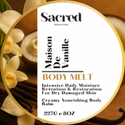 Maison De Vanille Body Melt | Rich Smooth Long Lasting Nourishment With An Indulgent Aroma, Dry Skin, Tighten, Glossy Skin, Body Balm, Body Salve