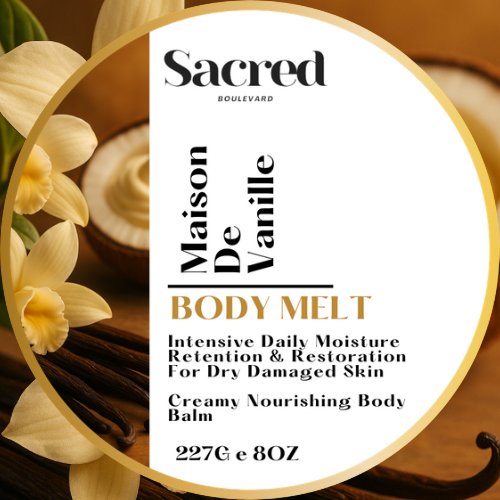 Maison De Vanille Body Melt | Rich Smooth Long Lasting Nourishment With An Indulgent Aroma, Dry Skin, Tighten, Glossy Skin, Body Balm, Body Salve