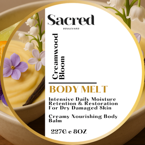 Creamwood Bloom Body Melt | Rich Smooth Long Lasting Nourishment With An Indulgent Aroma, Dry Skin, Tighten, Glossy Skin, Body Balm, Body Salve