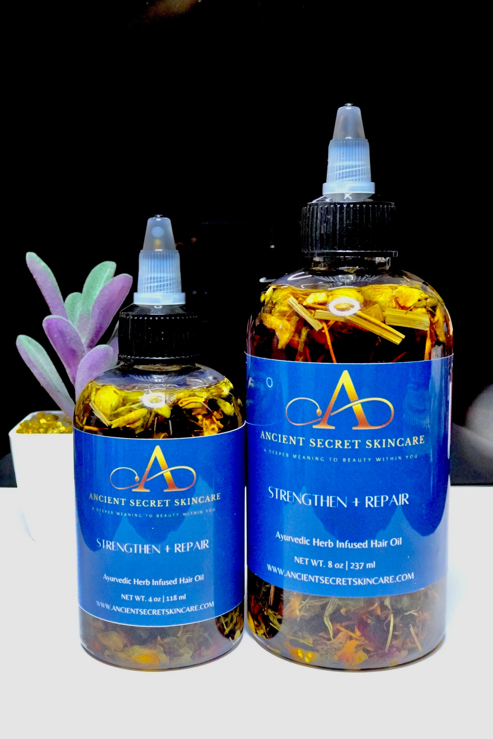 Strengthen + Repair Ayurvedic Hair Oil, Hair Growth, Anti- Dandruff, Strengthen & Repair, Dry, Damaged Hair, Thicken Hair